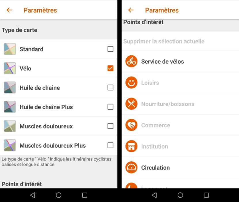 Paramètres préfèrences Naviki