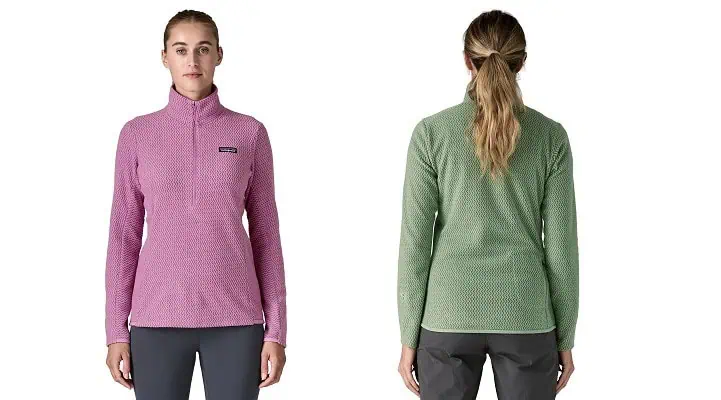 Présentation de la polaire R1 Air demizip par le mannequin Patagonia