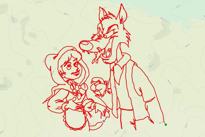 stravart petit chaperon rouge et grand méchant loup