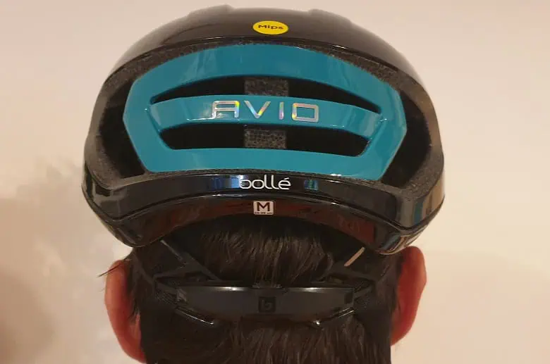 Vue arrière du casque testé
