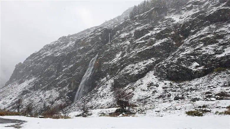 Paysage hivernal pour le test Columbia hiver 2025