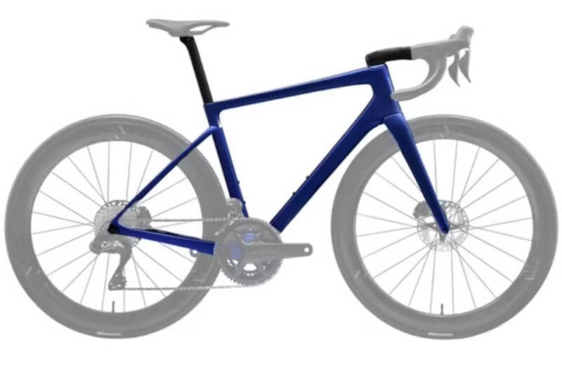 cadre de vélo de route bleu