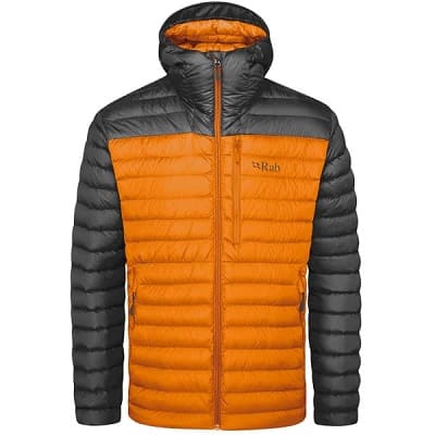doudoune microlight alpine de Rab jaune et noir
