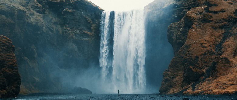 panorama d'une cascade